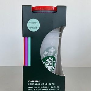 COPY - Starbucks set of five cold confetti cups.